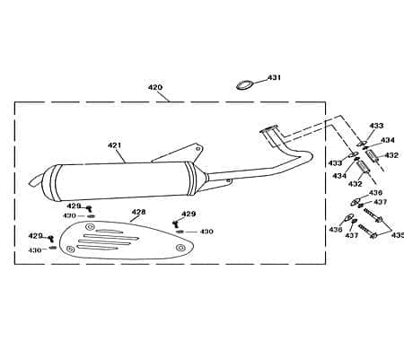 AUSPUFFANLAGE KOMPL. Motorrad 50ccm 1 Rex Flory 740776