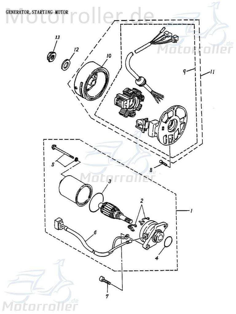 Adly Polrad Rotor ATV 50 II Utility XXL AC Quad 50ccm 2Takt Motorroller.de Polradglocke Schwungscheibe Schwungrad Statorscheibe Schwung-Scheibe UTV