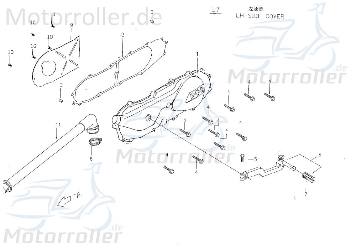 PGO Sechskantschraube M6x22mm Star 50 Befestigung 50ccm 2Takt Motorroller.de Halter Halterung Flachkopfschraube Sechskant-Schraube Bundschraube