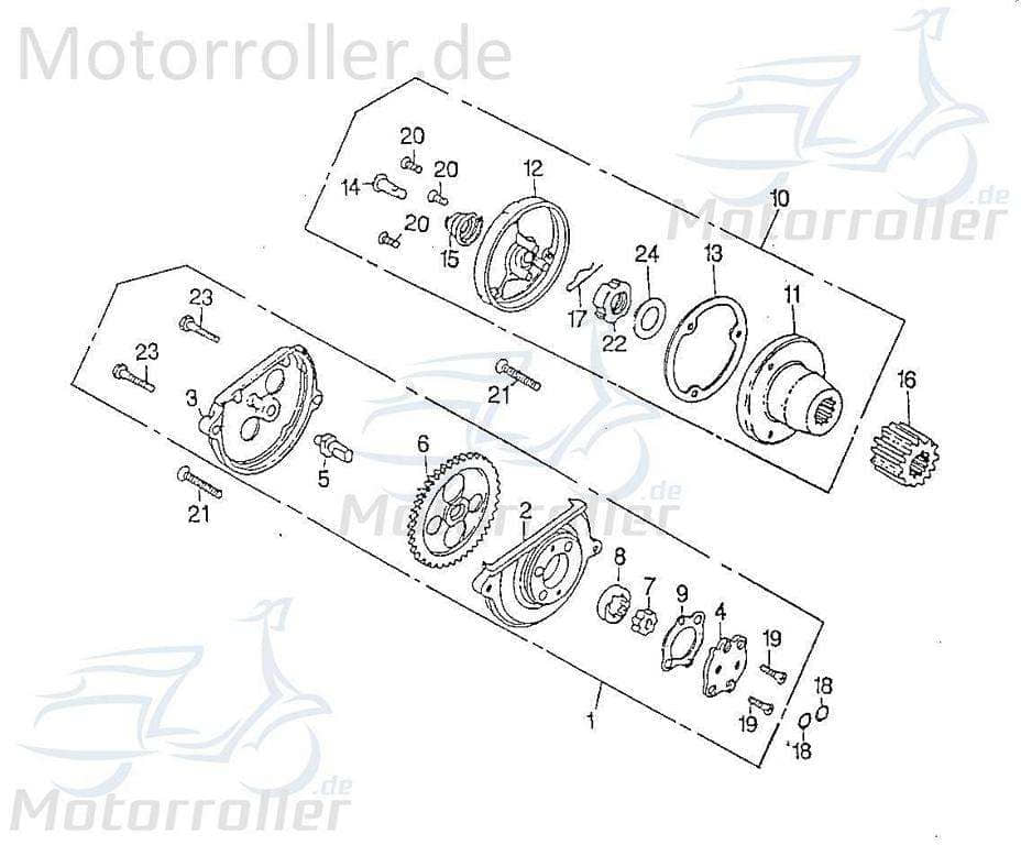 SMC Chopper 125 Splint Stift Zapfen 125ccm 4Takt 90230-12080 Motorroller.de Sicherungssplint Sicherungs-Splint Splint-Stift Goupille Splintstift