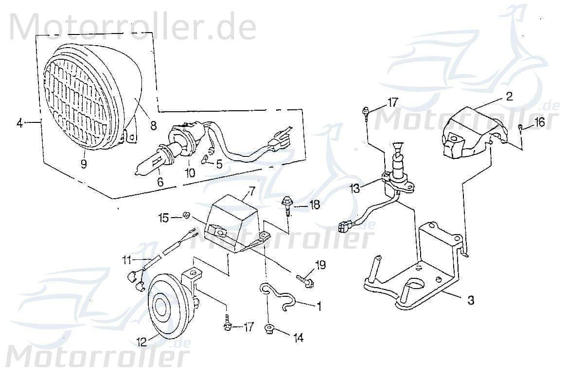 SMC Chopper 125 Kabelhalter Clip 125ccm 4Takt 42118-CHP-00 Motorroller.de Kabelklemme Halteklammer Kabel-Halter Kabelhalterung Kabelclip Kabelklammer