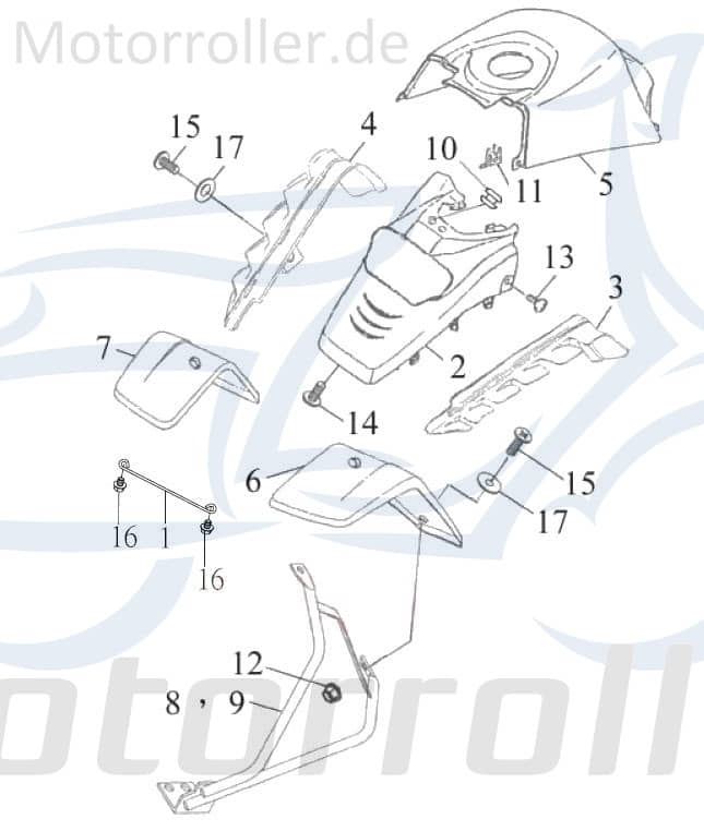 Halterung Kotflügel vorn Quad ATV 42117-CBW-00