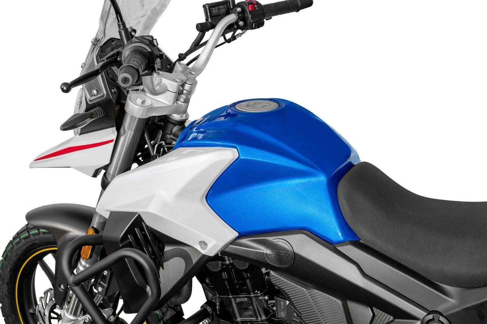 Motorrad Fighter 125 RX1-KS blau-weiß 99 km/h Euro 5+ Schaltmoped Mokick Kleinkraftrad