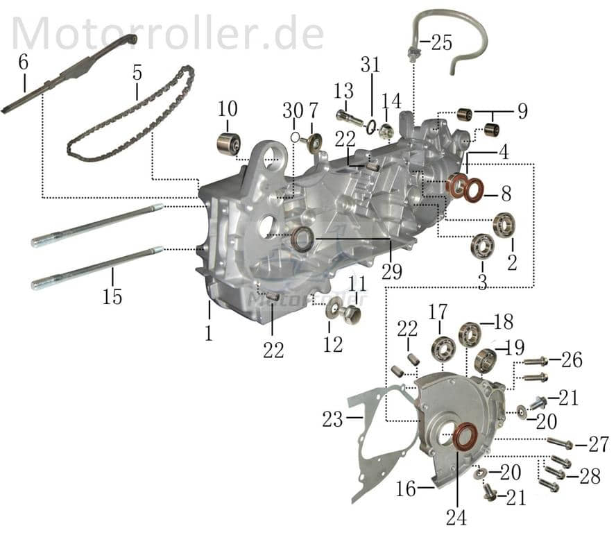 Dichtung Getriebedeckel 4Takt 125ccm ABR-21395-121-000