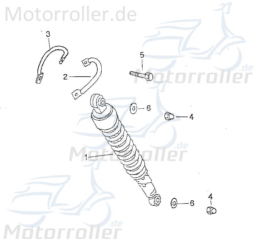 SMC Chopper 125 Haltegriff rechts 125ccm 4Takt 52853-CHP-00 Motorroller.de Gummigriff Scooter Ersatzteil Service Inpektion Direktimport