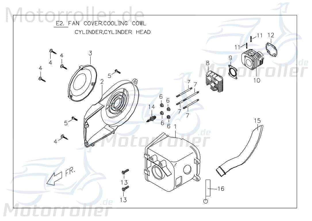PGO Gewindebolzen Auspuff M6x29mm G-Max 50 Roller 50ccm 2Takt Motorroller.de Gewindestange Gewinde-Stange Stehbolzen Stiftschraube Gewindestab Scooter