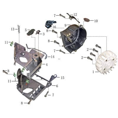 Gebläserad / Lüfterrad 4Takt 125cc Bremse hinten 704444