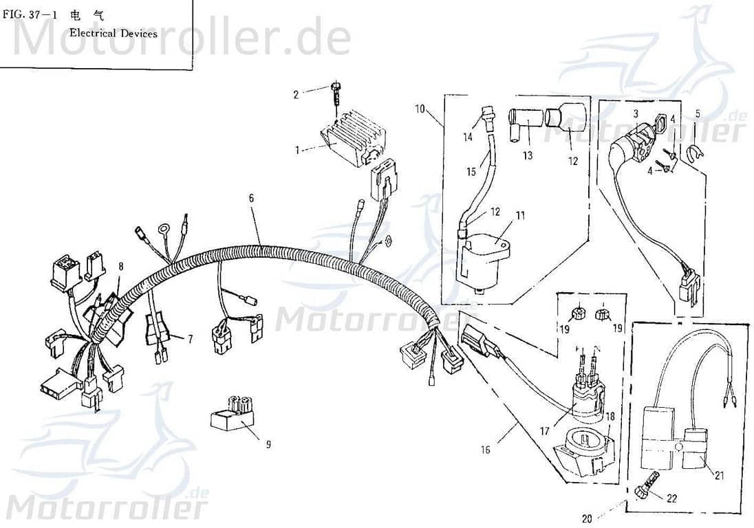 AEON Widerstand 2 x 20W 8,5 Ohm Overland 180 ATV 180ccm 4Takt Motorroller.de Vorwiderstand Widerstandskomponente Widerstands-Komponente 152QMI Quad