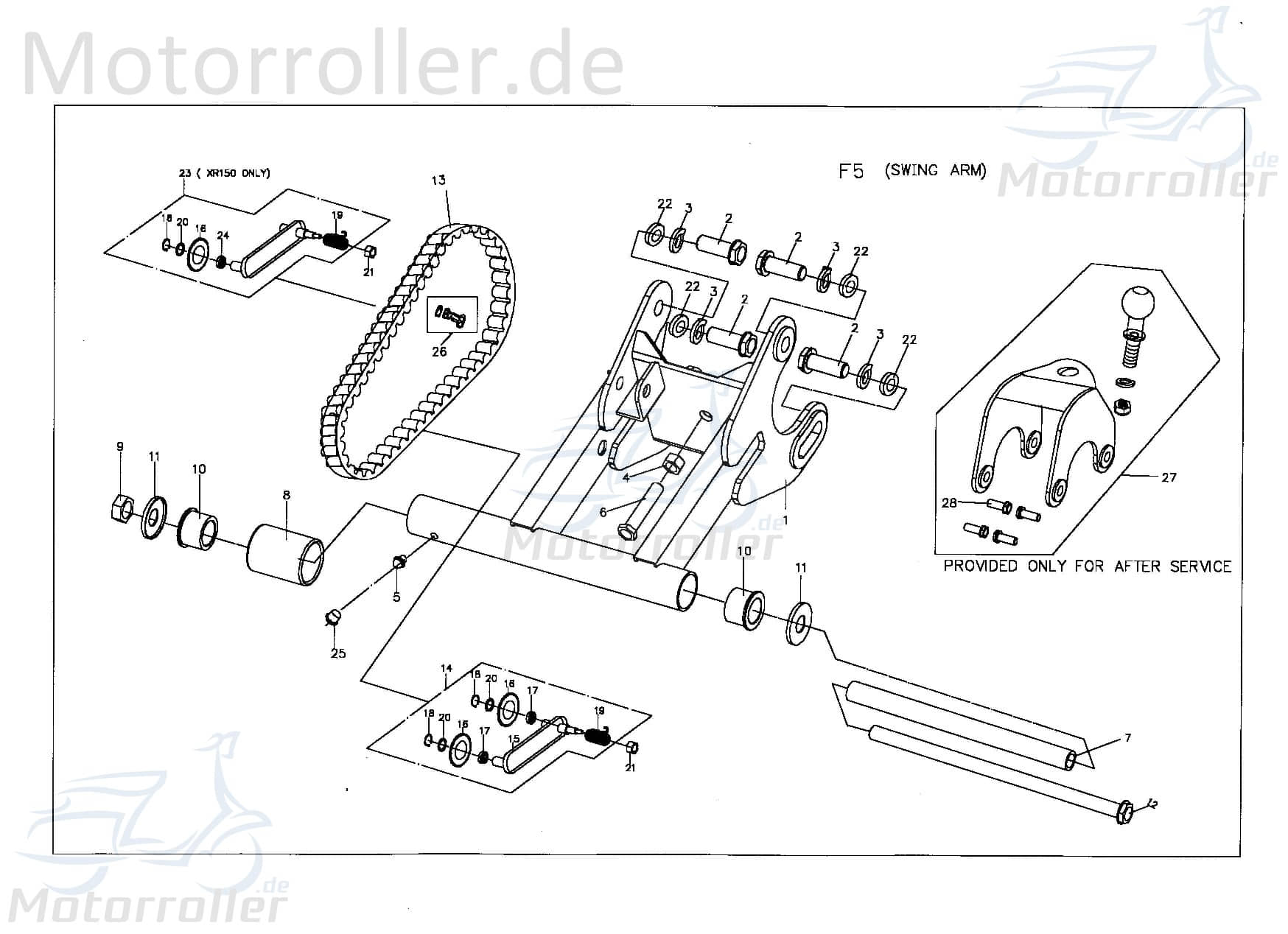 PGO Kettenspannerfeder oben/unten X-RIDER 150 150ccm 4Takt Motorroller.de Spannfeder Einstellfeder 90ccm-2Takt Quad ATV X-RIDER 110 UTV Ersatzteil
