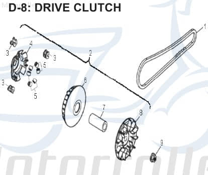 Adly ATV 220 Sentinel Fliehkraftrolle 4Takt 22121-179-000 Motorroller.de Variomatik-Gewicht Variorolle Variogewicht Vario-Gewicht Variomatikgewicht