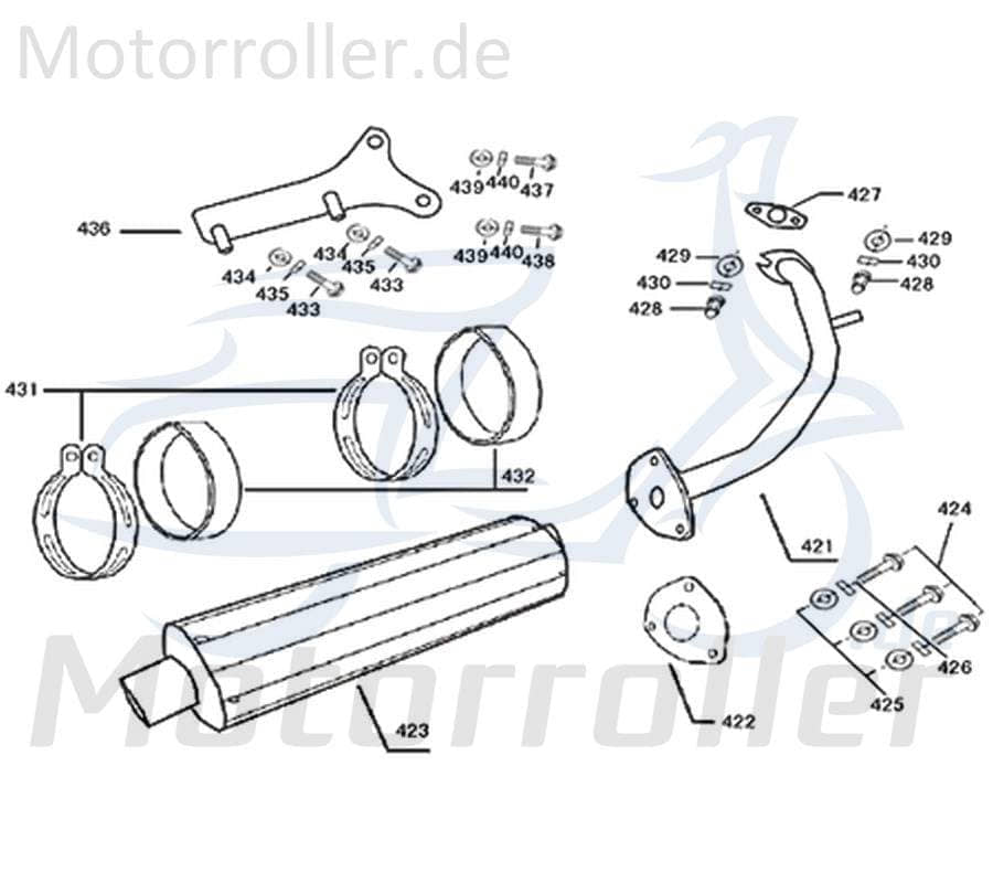 Dämpfungsgummi Auspuff Motorroller Kreidler 740899 Motorroller.de