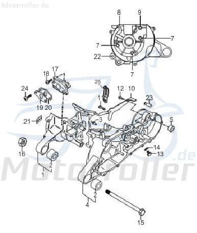 Sundiro XDZ 50 TA Arretierhülse 50ccm 2Takt D1E41FM01-02 Motorroller.de Arretierbuchse Feststellbuchse Scooter Ersatzteil Service Inpektion