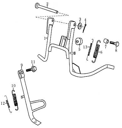 Ständerhaltewelle FIG18-2 von Motorroller.de