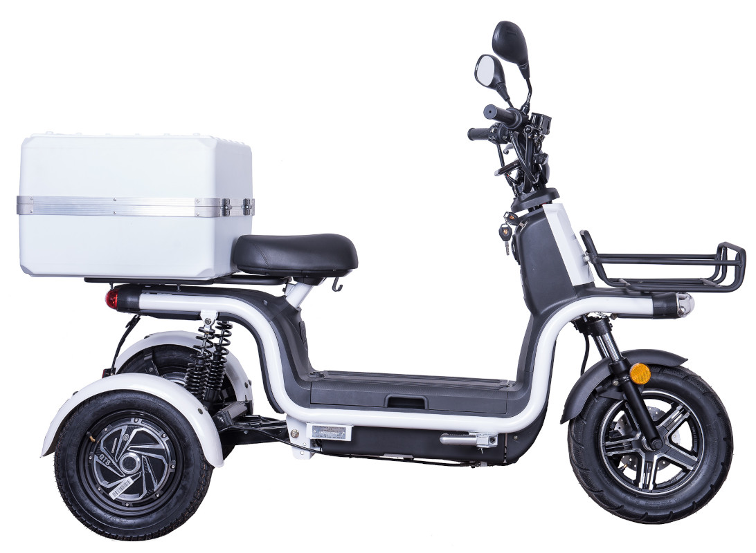Dreirad Scoody E Trike ZT-29A 45 km/h weiß 2x800 Watt Lithium-Ionen Elektroroller E-Scooter E-Roller Dreiradroller