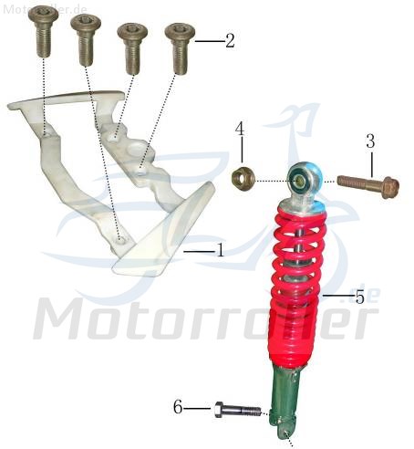 Schraube M8x1.25x25mm verzinkt Baotian 50ccm 4Takt Motorroller.de Innensechskant-Schraube Innensechskantschraube Maschinenschraube