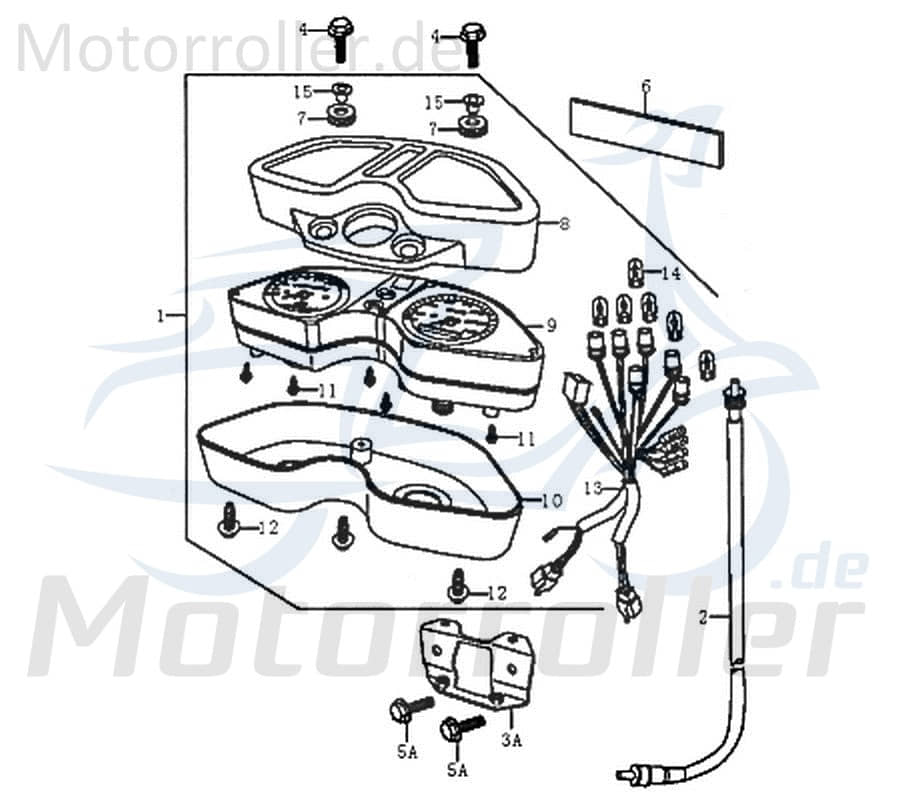 Gummiebuchse Rex Supermoto 125 DD Gummiehülse 125ccm 4Takt Motorroller.de 125ccm-4Takt Motorrad Supermoto Enduro 125 Moped Ersatzteil Service