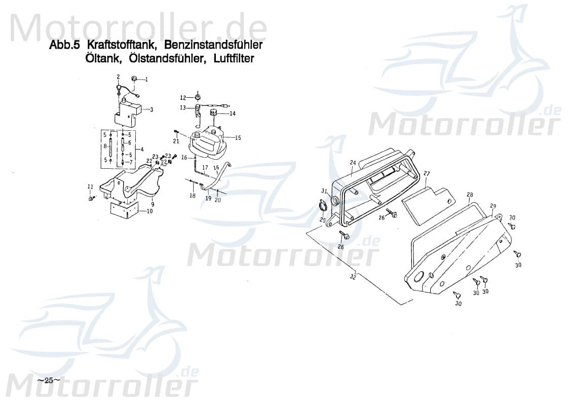 Öltank E1522502000 für 50ccm 2Takt