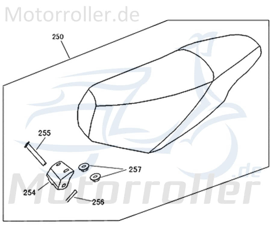 Kreidler Florett 2.0 50 City Sitzbankscharnier 50ccm 2Takt 77201-F22-9000 Motorroller.de Gelenk Scharniergelenk Sitzbank-Scharnier Halter ZNEN