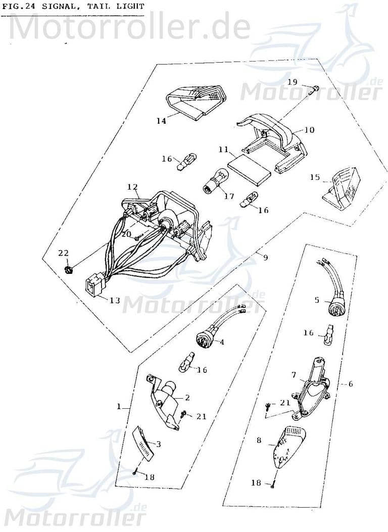 Kreuzschraube M5x16mm verzinkt Baotian BT49QT-28 A R90250407B Motorroller.de Linsenschraube 1E40QMB Scooter BT49QT-9D1 Moped Ersatzteil Service