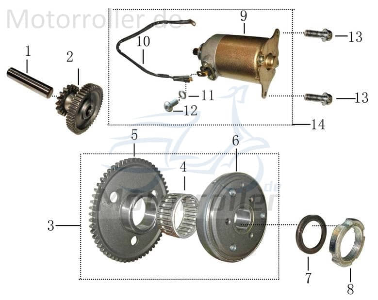 Aeon Cobra 180 RS II Kickstarterritzel 125ccm 4Takt 28230-119-000 Motorroller.de Kickstarter-Ritzel Kickstarter-Mitnehmer Kickstarterantriebsrad Quad