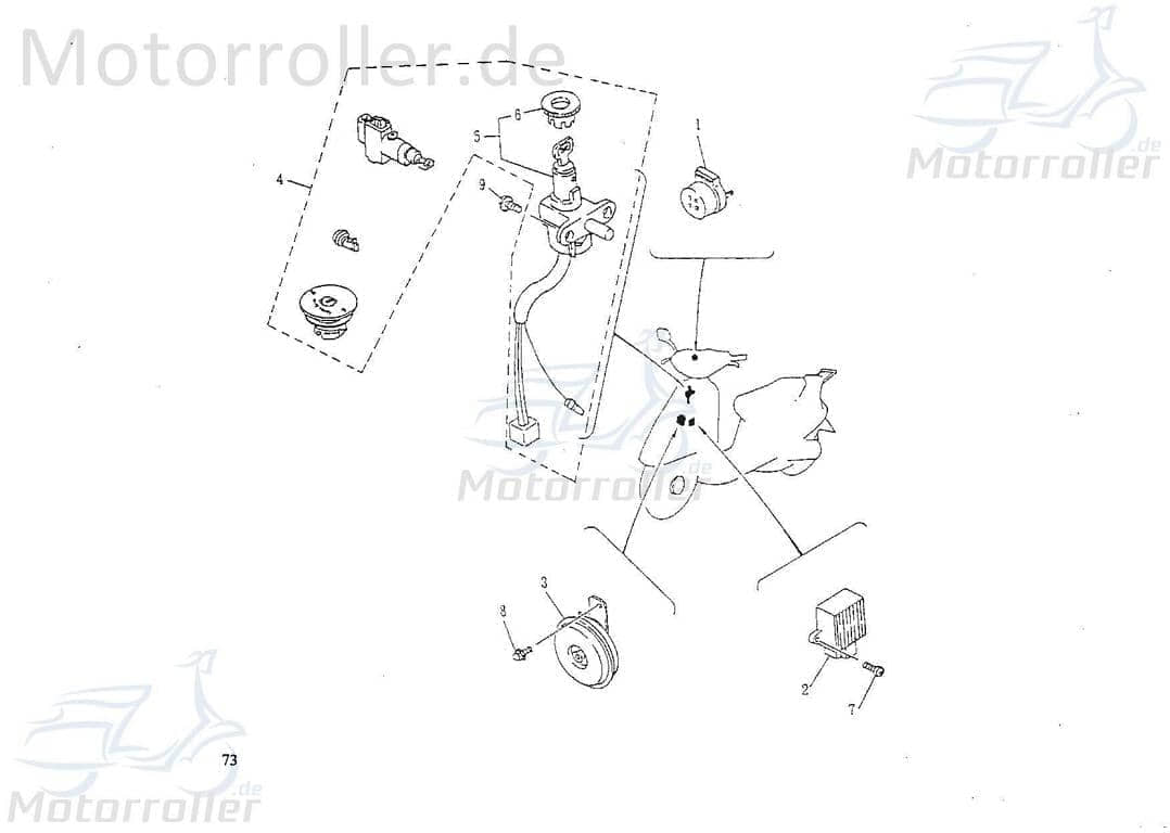 Blinkrelais 2polig Rex Scooter 50 Blinkerrelais 73600 Motorroller.de Blinkgeber Blinker-Relais Blink-Geber Signallichtrelais Signallicht-Relais