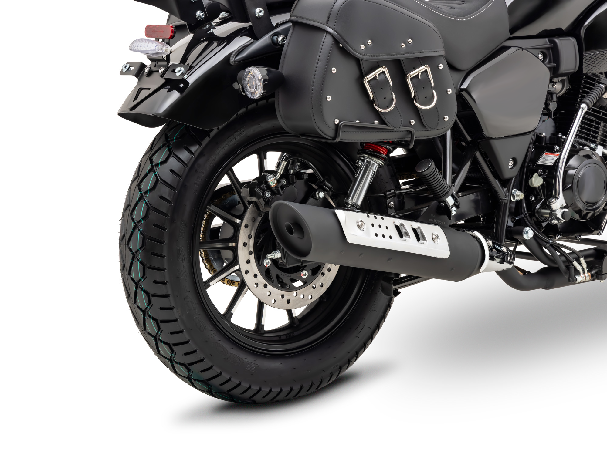 Motorrad Fighter 125 S-RS schwarz 90 km/h Euro 5+ Schaltmoped Chopper 125ccm 4 Takt Leichtkraftrad Krad Kraftrad