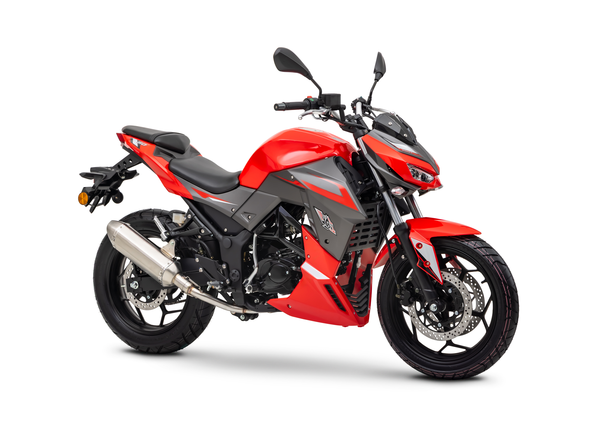 Motorrad Fighter 50 NS-RS rot 45 km/h Euro 5 Schaltmoped Mokick