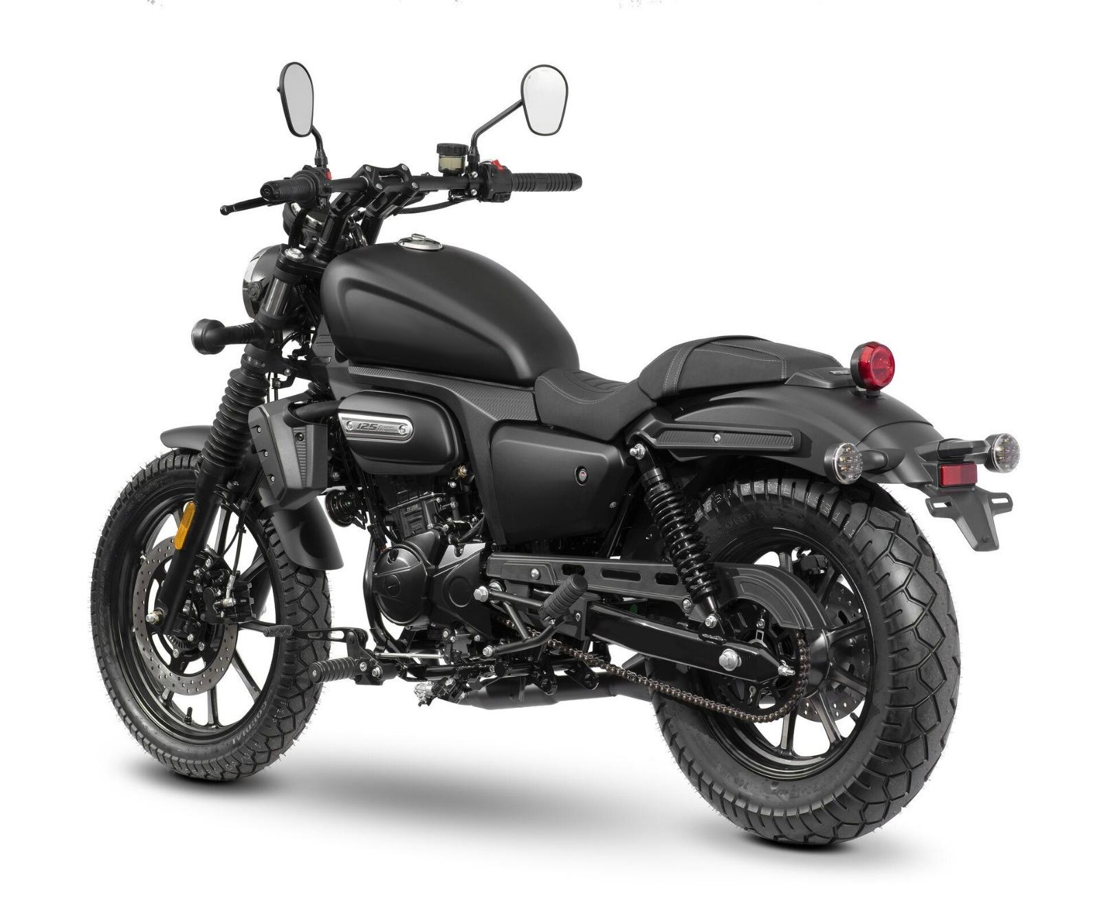 Motorrad Fighter 125 RA-KS schwarz 99 km/h Euro 5+ Schaltmoped Mokick Kleinkraftrad