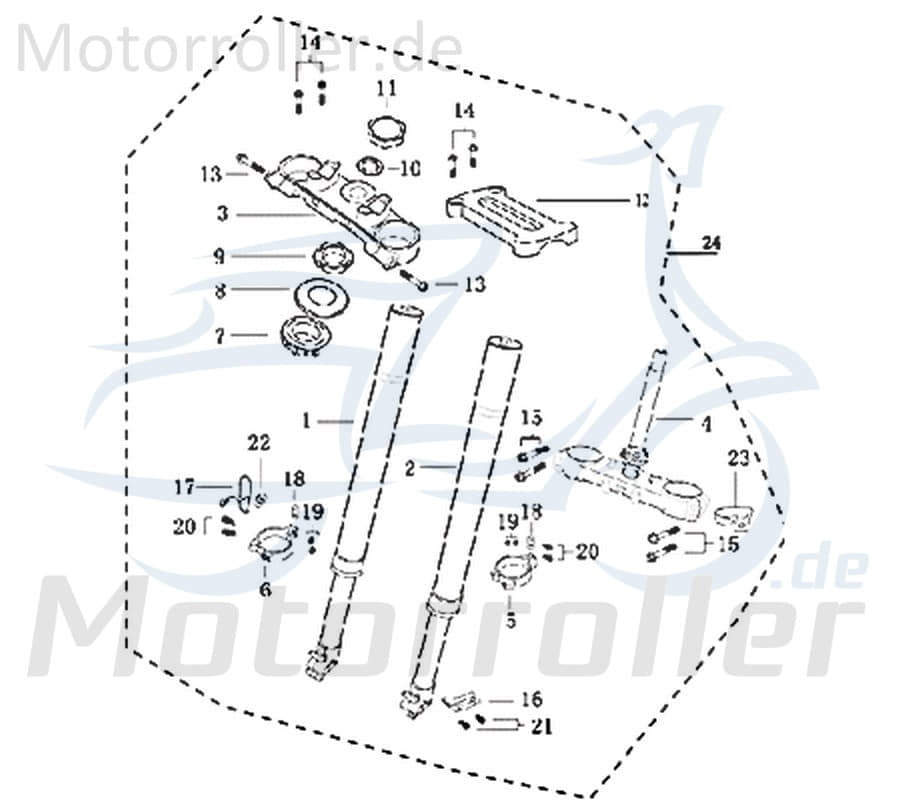 Haltemanschette links Motorroller 125cc 4T 733303
