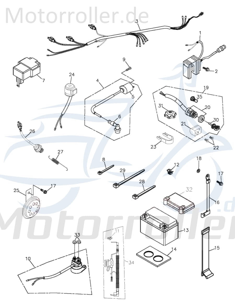 Tankdeckel Adly ATV 320 Hurricane Kardan Quad 272ccm 4Takt Motorroller.de Schraubdeckel Tankverschluss Tank-Verschluss Schraub-Deckel Verschlussdeckel