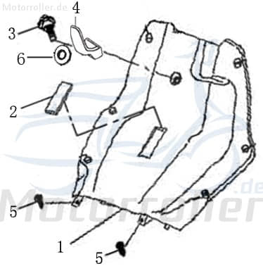 Abdeckung Fahrgestellnummer 104,1x31,5mm Jonway 1010303
