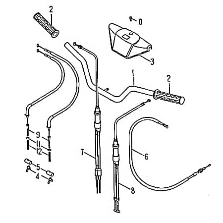 Barossa Cheetah 250 Griffgummi Quad 250ccm 4Takt 46240-MAX-00 Motorroller.de Handgriff Haltegriff Drehgriff Lenker-Griff Halte-Griff Griff-Gummi ATV