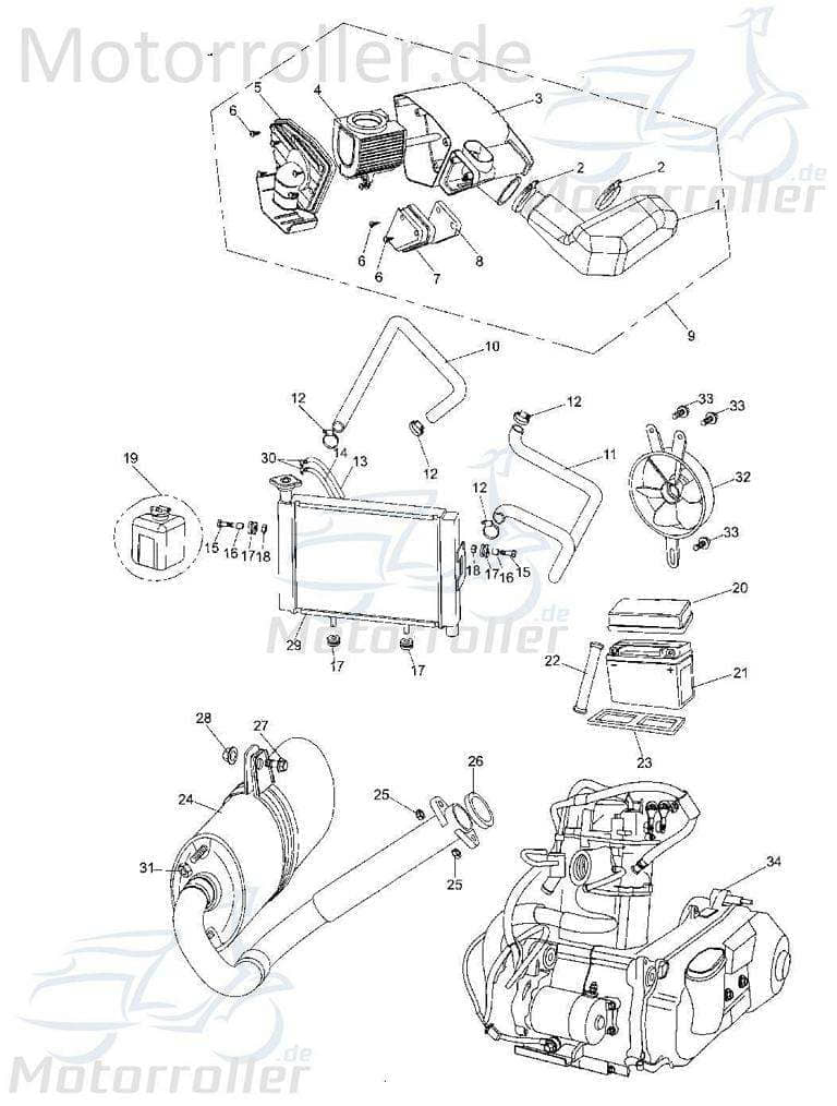 Clip Klemme Klammer Tongjian BCB-0448 Motorroller.de