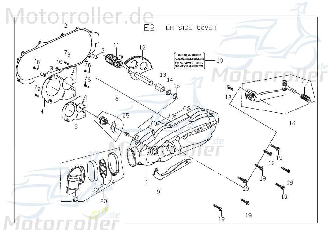 PGO Entlüftungsschlauch X-RIDER 150 Quad ATV 150ccm 4Takt Motorroller.de Ablaufleitung Entlüftungs-Schlauch PGO 125ccm-4Takt T-Rex 125 UTV Ersatzteil
