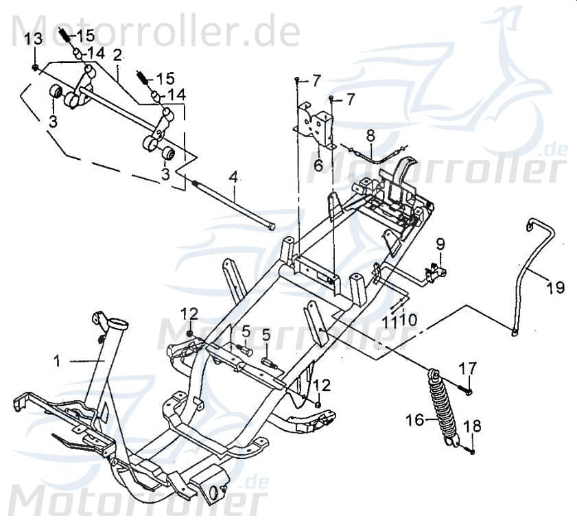 Motorhalter komplett Achse P1486002000