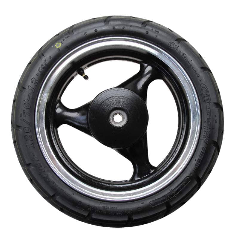 Jonway Stratos Chicago Alu-Komplettrad Roller hinten 50ccm 2Takt 2040303-3 Motorroller.de 120/70-12 Rollerfelge + Reifen Hinterradfelge Scooter Rex