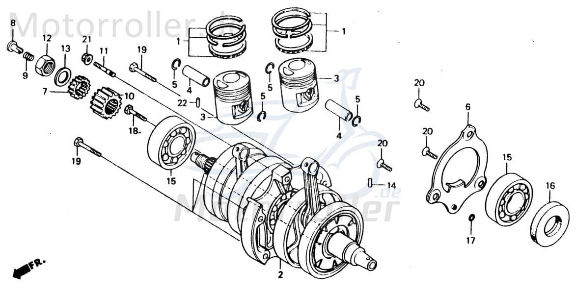 Chunlan Chopper Öldurchlaufplatte 125ccm 4Takt 244FM.03.07.04 Motorroller.de Motorrad Moped Ersatzteil Service Inpektion Direktimport