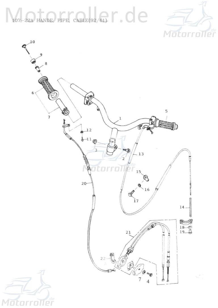 Adly Druckfeder Scoody 50 2 Spiralfeder Roller 50ccm 2Takt Motorroller.de Druck-Feder Spiral-Feder Springfeder Kompressionsfeder Minarelli stehend
