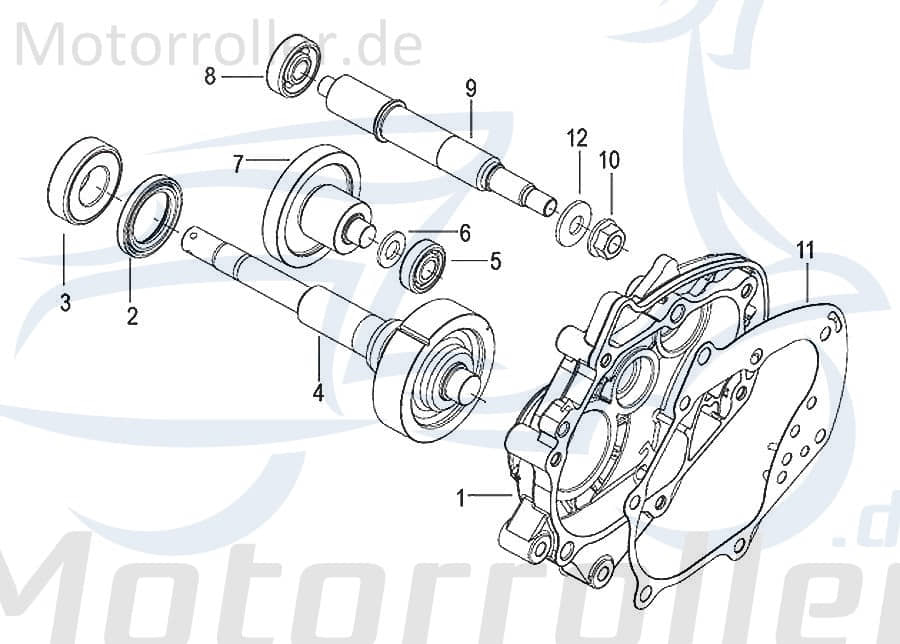 SMC Getriebeingangswelle Generic 125ccm 4Takt 229044000000 Motorroller.de Welle-Getriebe Getriebewelle Antriebs-Achse Getriebeeingang 125ccm-4Takt
