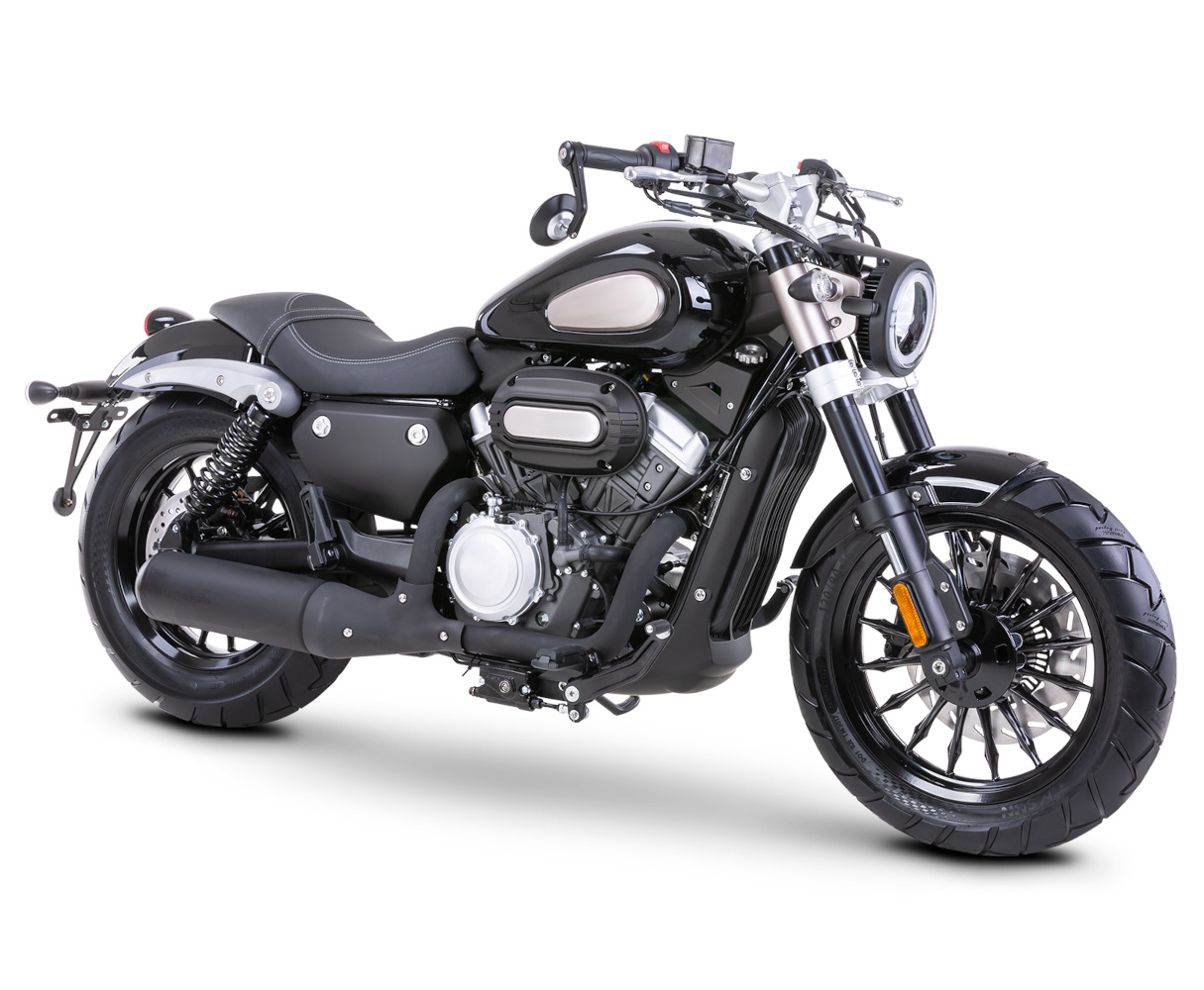 Motorrad Fighter 300 BC-RS schwarz Euro 5 300ccm Schaltmoped Chopper 129 km/h