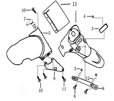 Hinterradabdeckung REX 125 YYB9125T17004-REX