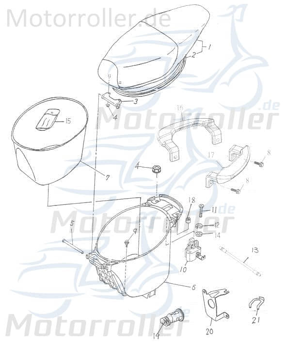 Adly Panther 50 Entriegelungszug 50ccm 2Takt 77212-159-000 Motorroller.de Entriegelungsseil Entriegellung Scooter Ersatzteil Service Inpektion