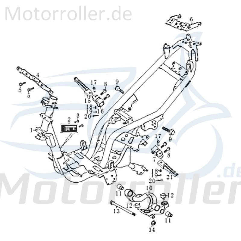 Kreidler Florett 125G Rahmen Gestell 125ccm 4Takt 83481 Motorroller.de Metallrahmen Fahrgestell Rahmenteil Grundgerüst Fahrzeugrahmen Fahrzeuggestell