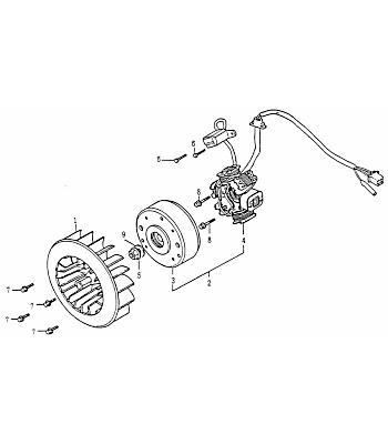 Gebläserad 4T Lichtmaschine Motorrad Kreidler 83033