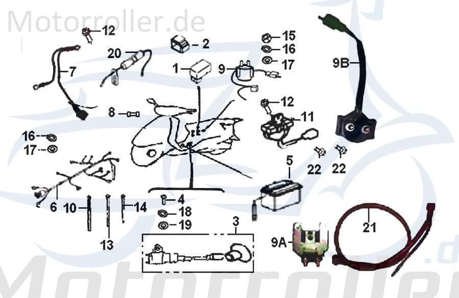 CPI CDI Zündbox 2- u. 4-polig Formula R 50 Roller 50ccm 2Takt Motorroller.de Steuergerät CDI-Einheit Blackbox Zündeinheit 50ccm-2Takt Scooter Service