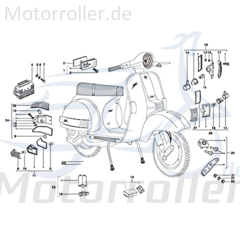 Blinker vorn links Kreidler STAR Deluxe 4S 125 Scooter 720288 Motorroller.de Signalleuchte Blinklicht Blinkleuchte Fahrtrichtungsanzeiger Winker LML