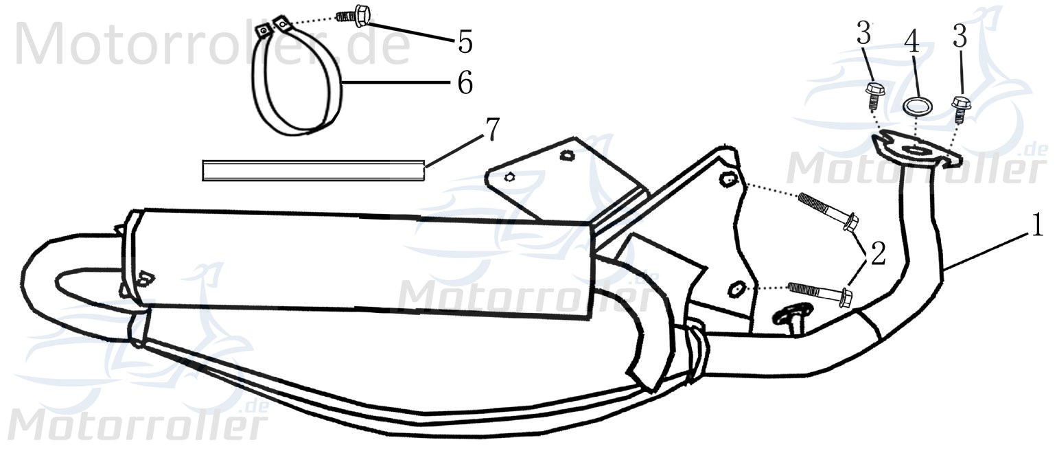 Krümmerdichtung 2Takt 50ccm 1E40QMB 1100402-2