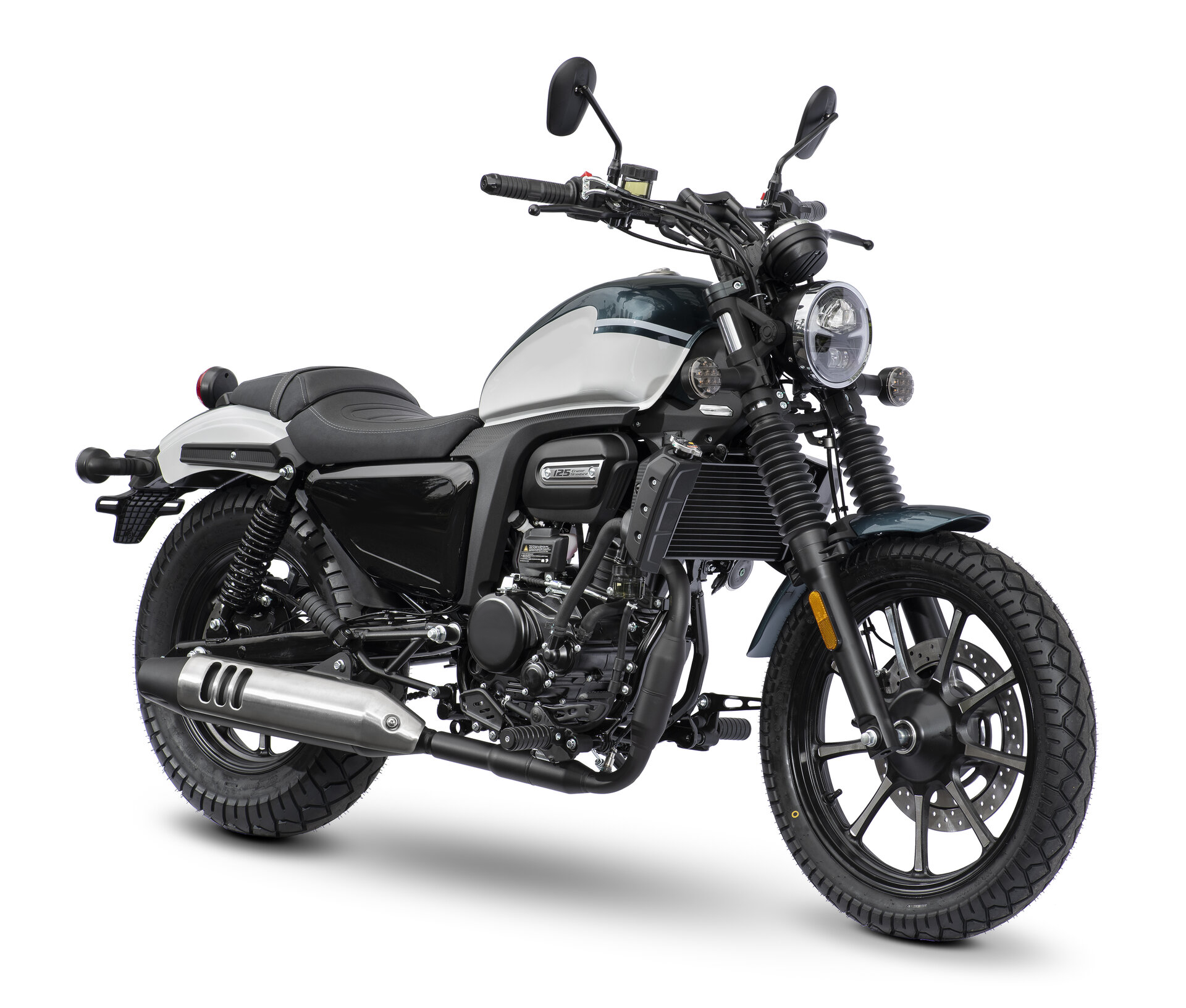 Motorrad Fighter 125 RA-KS blau-weiß 99 km/h Euro 5+ Schaltmoped Mokick Kleinkraftrad