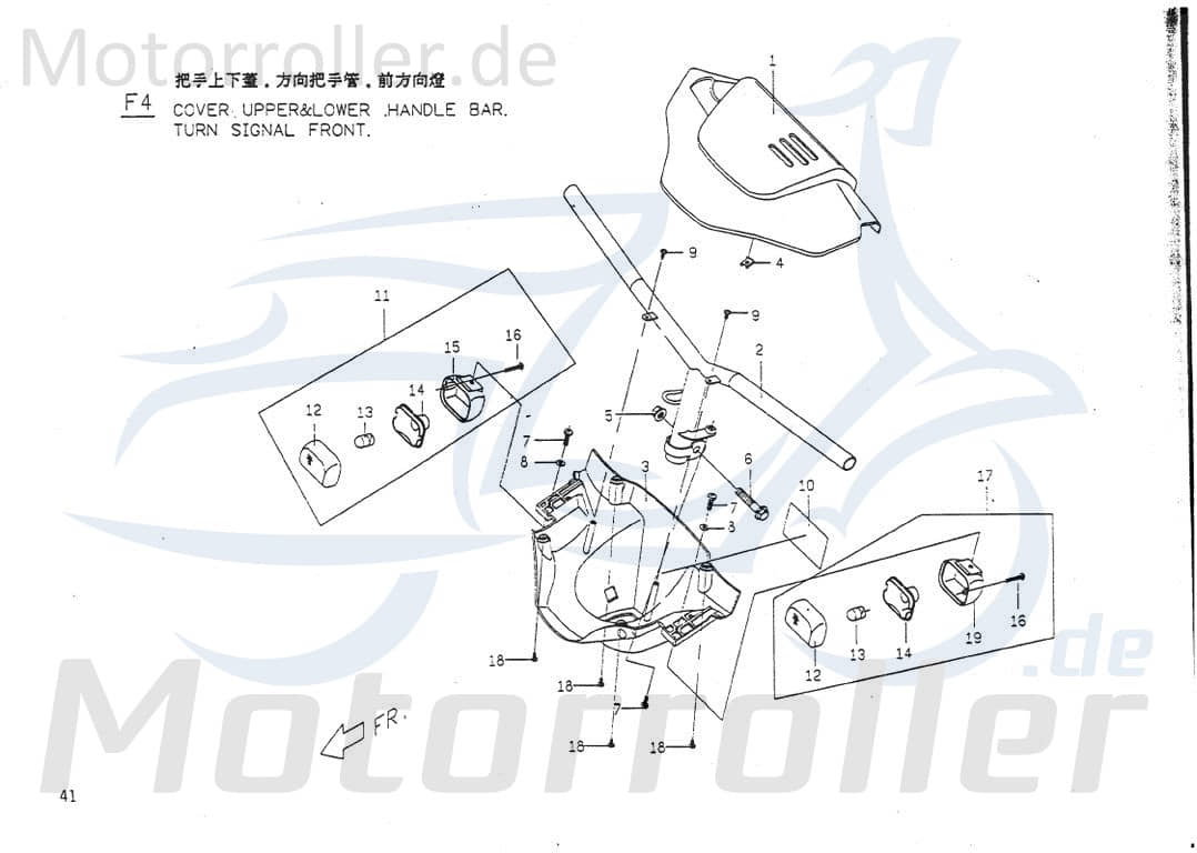 BLINKER vorn links komplett Winker PGO P166C010000