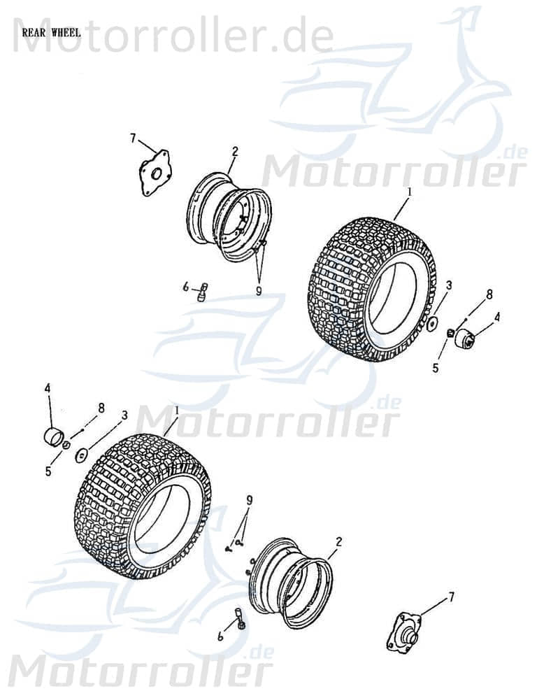 Adly Bremstrommel vorn GK 125 Trommelbremse 125ccm 4Takt Motorroller.de Bremsgehäuse Bremstrommelgehäuse 125ccm-4Takt Buggy ATV100 Ersatzteil Service